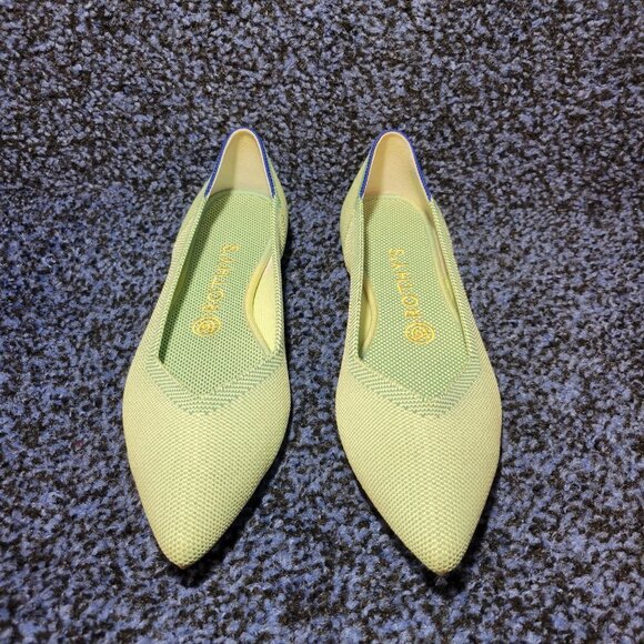 Rothys The Point Women's Size 7 US Mint Green Pointed Toe Slip on Flat Shoes - Picture 2 of 13